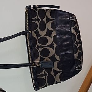 Blue and silver Coach bag